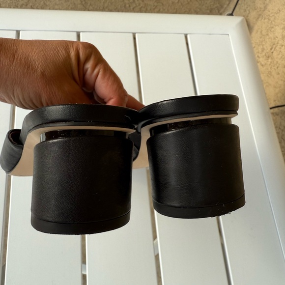 Sarto Elegant Black leather Women's Mules pointy toe size 5.5M - Picture 9 of 14